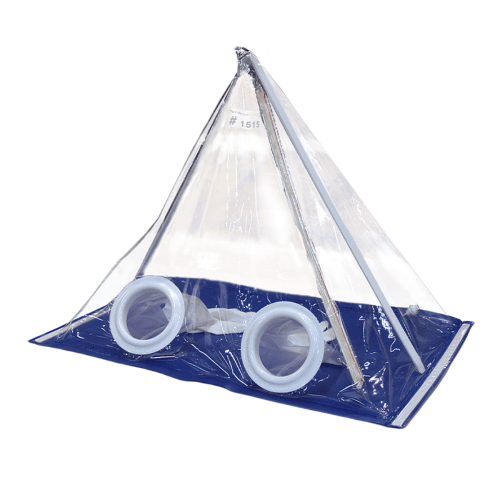 Incintă portabilă piramidală de tip „Hotă cu mănuși”